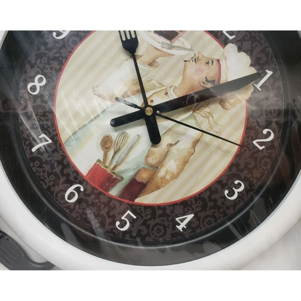 Plastic Kitchen Wall Clock, PAN SHAPE, 14